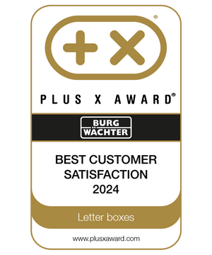 Plus X Award a la satisfacción de clientes de buzones BURG-WÄCHTER en 2024